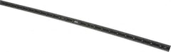 SPI - 24" Long, 1/100, 1/64, 1/50, 1/32" Graduation, Flexible Steel Rule - 16R Graduation Style, 3/4" Wide, Black, Black Chrome Finish - Exact Tooling