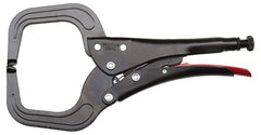 Proto - 11-3/16" OAL C-Clamp Locking Pliers - 15/32" Jaw Width, 3-45/64" Jaw Depth, 3-15/16" Jaw Opening, Standard Handle - Exact Tooling