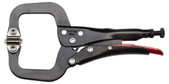 Proto - 12-19/32" OAL C-Clamp Locking Pliers - 1-11/64" Jaw Width, 3-45/64" Jaw Depth, 3-9/64" Jaw Opening, Standard Handle - Exact Tooling