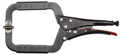 Proto - 14-3/8" OAL C-Clamp Locking Pliers - 1-11/64" Jaw Width, 5-1/2" Jaw Depth, 4-59/64" Jaw Opening, Standard Handle - Exact Tooling