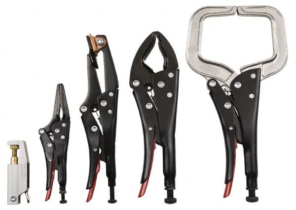 Proto - 5 Piece Welding Locking Plier Set - Comes in Plastic Pouch - Exact Tooling