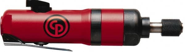 Chicago Pneumatic - 1/4" Bit Holder, 10,000 RPM, Inline Handle Air Screwdriver - 2-1/2 to 12 Ft/Lb Torque, 1/4 NPT Inlet, 3.2 CFM - Exact Tooling