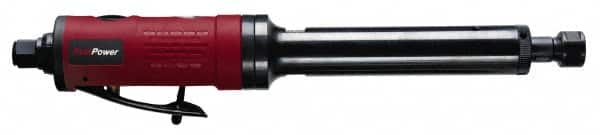 Chicago Pneumatic - 1/4" Collet, Straight Handle, Straight Air Die Grinder - 22,000 RPM, Rear Exhaust, 11.2 CFM, 0.42 hp, 6.21 bar, 1/4" Inlet - Exact Tooling