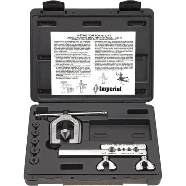 Imperial - Flaring Tools & Tube Expanders Type: Double Flaring Tool Kit Maximum Pipe Capacity (Inch): 1/2 - Exact Tooling