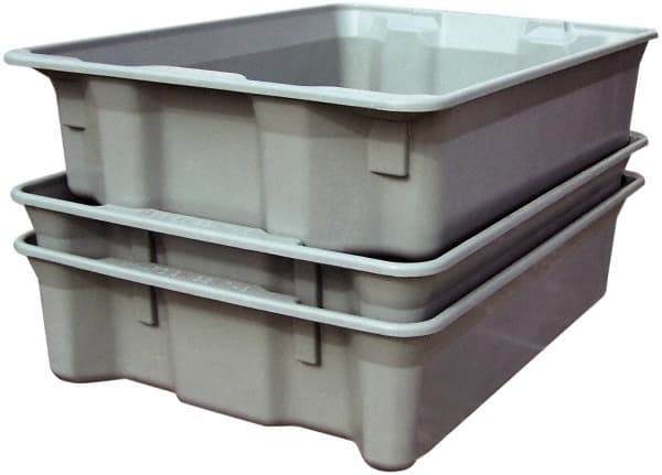 MFG Tray - 500 Lb Load Capacity White Fiberglass Tote Container - Stacking, Nesting, 42-1/2" Long x 20" Wide x 14.3" High - Exact Tooling