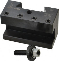 Dorian Tool - Series CXA, #1 Turning & Facing Tool Post Holder - 350 to 430mm Lathe Swing, 2-1/4" OAH x 3-3/4" OAL, 3/4" Max Tool Cutting Size, 1-5/8" Centerline Height - Exact Tooling