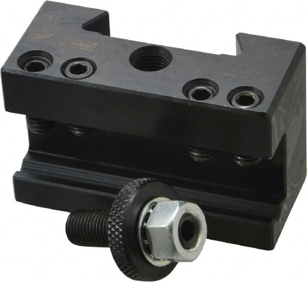 Dorian Tool - Series AXA, #2 Boring, Turning & Facing Tool Post Holder - 300mm & Under Lathe Swing, 1-1/2" OAH x 2-3/4" OAL, 1/2" Max Tool Cutting Size, 1-1/4" Centerline Height - Exact Tooling