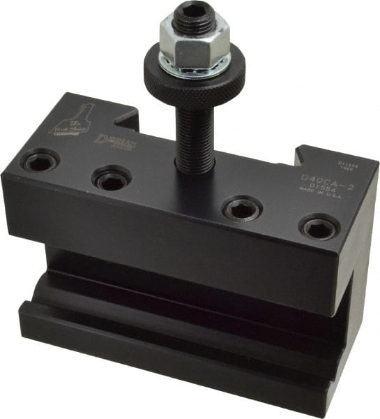 Dorian Tool - Series CA, #2 Boring, Turning & Facing Tool Post Holder - 400 to 500mm Lathe Swing, 3" OAH x 4-1/2" OAL, 1-1/4" Max Tool Cutting Size, 1-15/16" Centerline Height - Exact Tooling