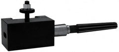 Dorian Tool - Series DA, #5 Morse Taper Tool Post Holder - 500mm Lathe Swing, 3-1/2" OAH x 5-5/8" OAL, 1-3/4" Centerline Height - Exact Tooling
