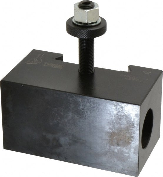 Dorian Tool - Series CA, #5 Morse Taper Tool Post Holder - 400 to 500mm Lathe Swing, 2-1/2" OAH x 4-1/2" OAL, 1-15/16" Centerline Height - Exact Tooling