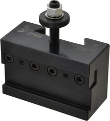 Dorian Tool - Series CXA, #71C Carbide Combination Cut-Off Tool Post Holder - 350 to 430mm Lathe Swing, 2-1/4" OAH x 3-3/4" OAL, 41.28mm Centerline Height - Exact Tooling