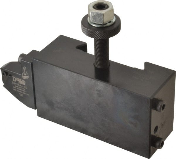 Dorian Tool - Series CA, #881 Threading Tool Post Holder with External On-Edge Cartridge - 400 to 500mm Lathe Swing, 2-1/4" OAH x 5.62" OAL, 1-1/2" Centerline Height - Exact Tooling