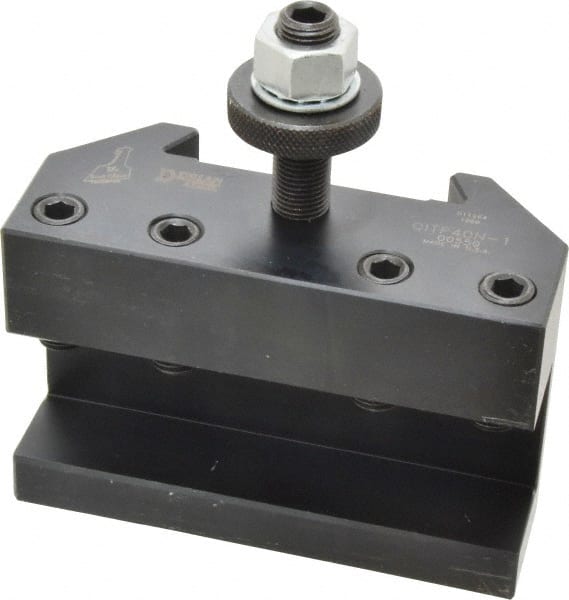 Dorian Tool - Series CA, #1 Turning & Facing Tool Post Holder, For QITP40N Toolpost - 450mm Lathe Swing, 3" OAH x 4-1/2" OAL, 1-1/4" Max Tool Cutting Size, 55.93mm Centerline Height - Exact Tooling