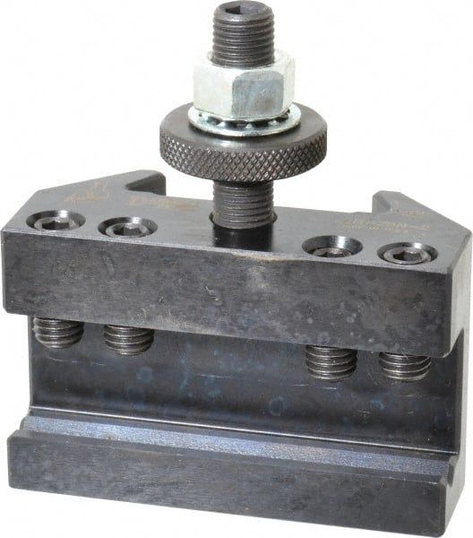 Dorian Tool - Series AXA, #2 Boring, Turning & Facing Tool Post Holder - 300mm & Under Lathe Swing, 1.74" OAH x 2-3/4" OAL, 3/4" Max Tool Cutting Size, 36.12mm Centerline Height - Exact Tooling