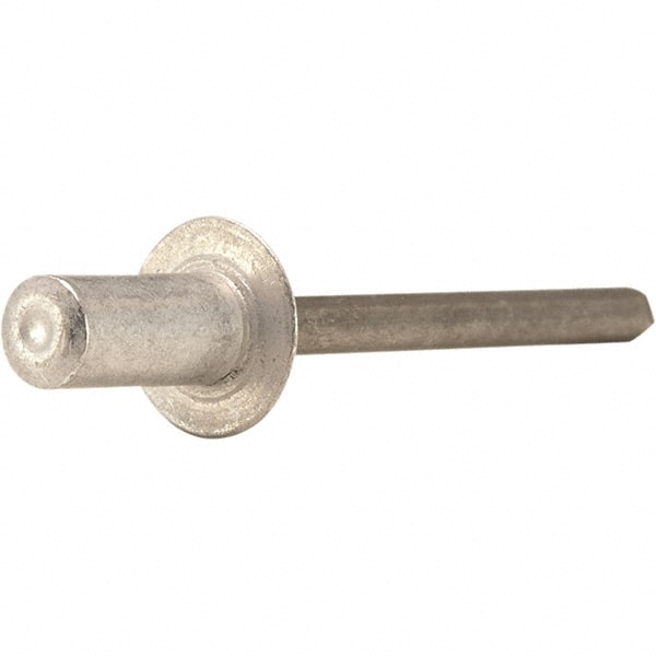 STANLEY Engineered Fastening - Size 6 Dome Head Aluminum Closed End Blind Rivet - Steel Mandrel, 0.313" to 3/8" Grip, 3/16" Head Diam, 0.192" to 0.196" Hole Diam, - Exact Tooling