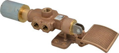 Parker - 1/2" NPT HD Manual Spool Valve - 4-Way Spring Return, Pedal Type, Foot Bracket Mounting & 4.97 CV Rate - Exact Tooling