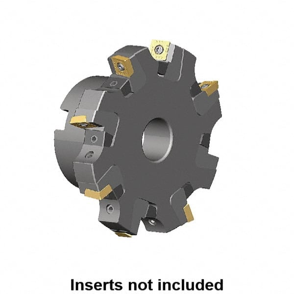 Kennametal - Shell Mount Connection, 0.551" Cutting Width, 1.709" Depth of Cut, 160mm Cutter Diam, 1.5748" Hole Diam, 10 Tooth Indexable Slotting Cutter - KSSM Toolholder, SP.T 10T3.. Insert, Neutral Cutting Direction - Exact Tooling