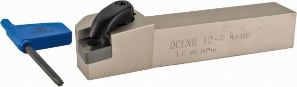 Iscar - DCLN, Right Hand Cut, 95° Lead Angle, 3/4" Shank Height x 3/4" Shank Width, Negative Rake Indexable Turning Toolholder - 4-1/2" OAL, CN.. Insert Compatibility, Series Isoturn - Exact Tooling