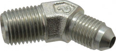 Parker - 1/4" Tube OD, 37° Steel Flared Tube Male 45° Elbow - 1/4 NPTF, Flare x MNPTF Ends - Exact Tooling