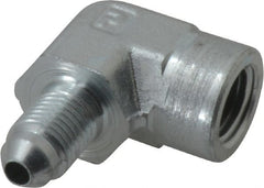 Parker - 1/4" Tube OD, 37° Steel Flared Tube Female Elbow - 1/4 NPTF, Flare x FNPTF Ends - Exact Tooling