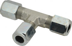 Parker - Metal Flareless Bite Tube Union Tee - 3/8 NPTF - Exact Tooling