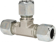 Parker - Metal Flareless Bite Tube Union Tee - 5/8 NPTF - Exact Tooling