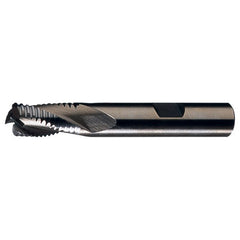 ‎2″ × 2″ × 6″ × 9-3/4″ RHS / RHC HSS-CO 8% (M42) 6-Flute, Center Cutting Coarse Profile Roughing End Mill - TiCN - Exact Tooling