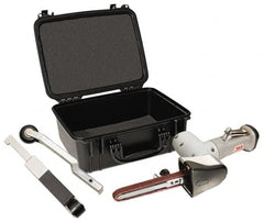 3M - 1/2 x 18, 1/4 x 18 and 1/8 x 18 Inch, 22,000 RPM Air Belt Sander - 0.6 Hp, 27 CFM Air Consumption - Exact Tooling