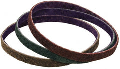 3M - 1/4" Wide x 24" OAL, Aluminum Oxide Abrasive Belt - Aluminum Oxide, Coarse, Nonwoven, Series DF-BL - Exact Tooling
