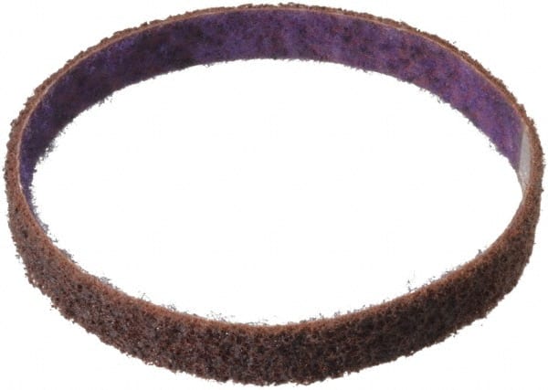 3M - 1/2" Wide x 12" OAL, Aluminum Oxide Abrasive Belt - Aluminum Oxide, Medium, Nonwoven, Series DF-BL - Exact Tooling