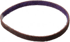3M - 1/2" Wide x 18" OAL, Aluminum Oxide Abrasive Belt - Aluminum Oxide, Medium, Nonwoven, Series DF-BL - Exact Tooling