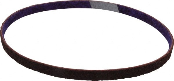 3M - 1/2" Wide x 24" OAL, Aluminum Oxide Abrasive Belt - Aluminum Oxide, Medium, Nonwoven, Series DF-BL - Exact Tooling