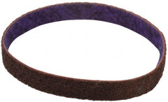 3M - 3/4" Wide x 18" OAL, Aluminum Oxide Abrasive Belt - Aluminum Oxide, Medium, Nonwoven, Series DF-BL - Exact Tooling