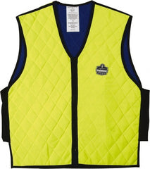 Ergodyne - Size L, Lime Cooling Vest - 38 to 42" Chest, Zipper Front, Nylon - Exact Tooling
