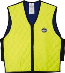 Ergodyne - Size XL, Lime Cooling Vest - 42 to 46" Chest, Zipper Front, Nylon - Exact Tooling