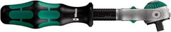 Wera - 1/4" Drive Round Head Ratchet - Satin Finish, 6" OAL, 72 Gear Teeth, Ergonomic with Speed Tube Handle, Locking Flex Head - Exact Tooling