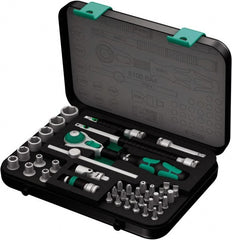 Wera - 41 Piece 1/4" Drive Socket & Bit Set - Comes in Molded Steel Case with High Density Foam Insert - Exact Tooling