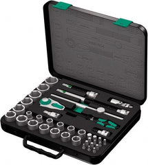 Wera - 38 Piece 1/2" Drive Socket & Bit Set - Comes in Molded Steel Case with High Density Foam Insert - Exact Tooling