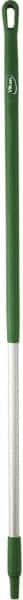 Vikan - 51 x 1-1/4" Aluminum Squeegee Handle - European Threaded Connection, Green - Exact Tooling
