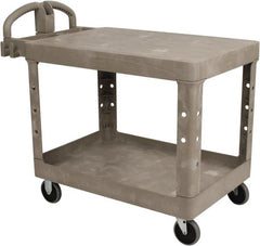 Rubbermaid - 500 Lb Capacity, 25" Wide x 43-7/8" Long x 32-1/4" High Standard Utility Cart - 2 Shelf, Plastic - Exact Tooling