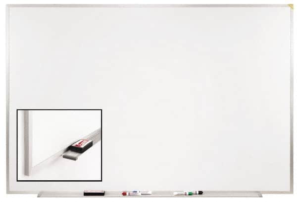 Ghent - 48-1/2" High x 72-1/2" Wide Porcelain on Steel Magnetic Marker Board - Aluminum Frame, 2.63" Deep - Exact Tooling