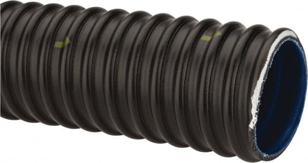 Continental ContiTech - 2" ID x 2.46" OD, 40 Max psi, 29 In. Hg, Dry Material Handling & Transfer Hose - Urethane, -40 to 158°F, 2-1/2" Bend Radius, 100' Coil Length, Black - Exact Tooling