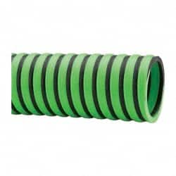 Continental ContiTech - -20 to 180°F, 2 Inch Inside x 2.4 Inch Outside Diameter, Thermoplastic Liquid Suction and Discharge Hose - Green and Black, 100 Ft. Long, 29 Vacuum Rating, 50 psi Working and 150 psi Brust Pressure - Exact Tooling