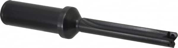 Allied Machine and Engineering - Series Z, 7/16 to 1/2" Diam, 3/4" Diam Straight Shank with Flange, Straight Flute Spade Drill - 2-3/8" Max Depth, 3-5/8" Body Length, 5-9/16" OAL, Standard Length, Through Coolant - Exact Tooling