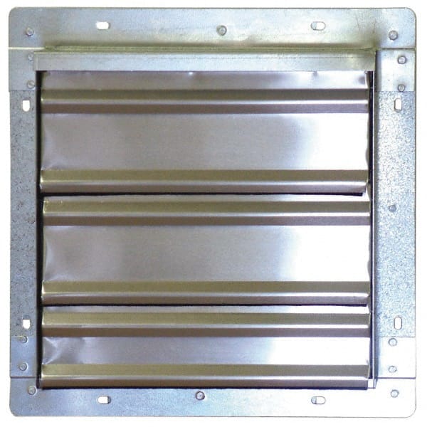Marley - 12" Square, Aluminum Fan Shutter - 15" Overall Height x 15" Overall Width - Exact Tooling