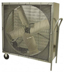TPI - 48" Blade, Belt Drive, 1 hp, 22,700 CFM, Floor Stand Blower with Wheels - 15 Amps, 120 Volts, 1 Speed, Single Phase - Exact Tooling