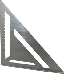 Empire Level - 12" Blade Length, Buffed Finish, Aluminum Rafter Square - 1/16", 0.083", 1/8" Graduation - Exact Tooling