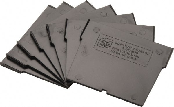 Quantum Storage - 4.1" Wide x 4" High, Black Bin Divider - Use with Quantum Storage Systems - Shelf Bin QSB101, 103, 105 - Exact Tooling