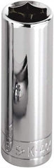 SK - 9/32", 1/4" Drive, Deep Hand Socket - 6 Points, Steel, Chrome Finish - Exact Tooling