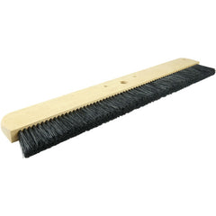 24″ Cement Finishing Brush, Wood Block, Black Polypropylene Fill, 3-1/4″ Trim - Exact Tooling
